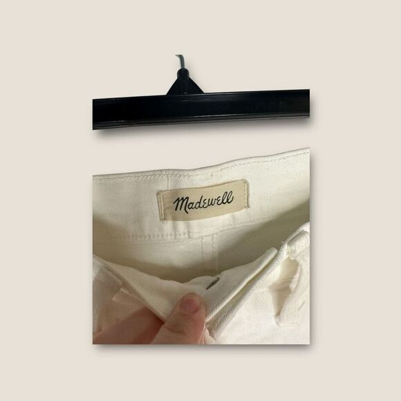 Madewell The Perfect Vintage Straight Jean in Tile White Ripped Knee Edition Siz - Picture 9 of 11